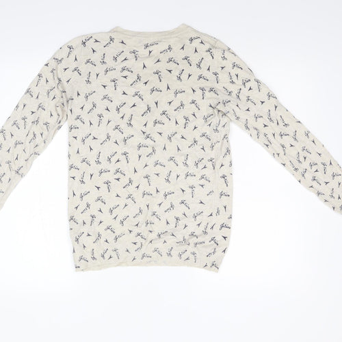 M&S Womens Beige  Knit Pullover Jumper Size 12
