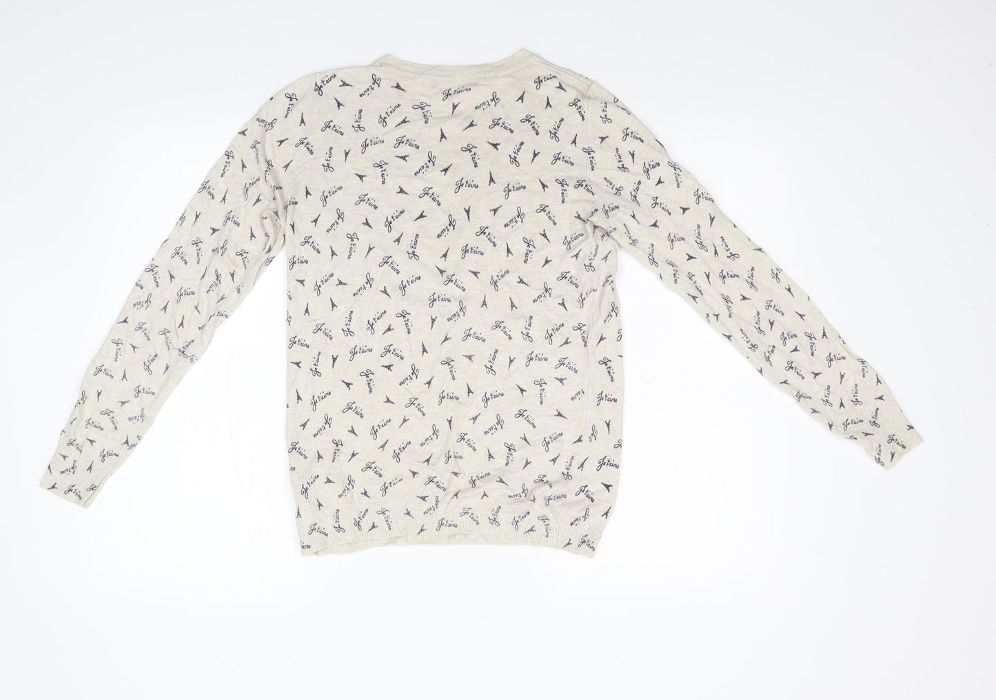 M&S Womens Beige  Knit Pullover Jumper Size 12
