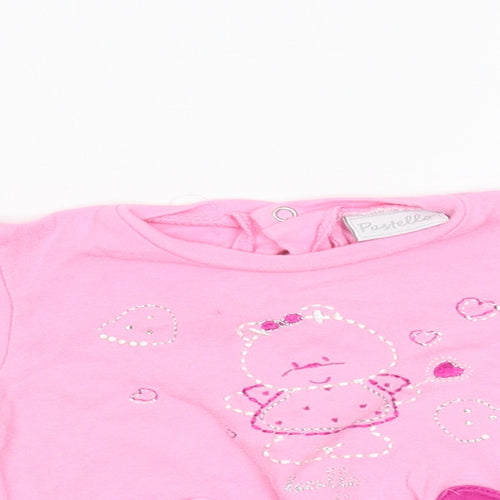 Pastello Baby Pink   Basic T-Shirt Size 6-9 Months