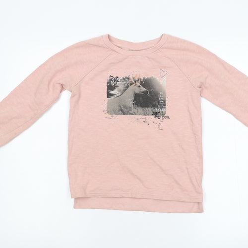 NEXT Girls Pink   Pullover Sweatshirt Size 8 Years