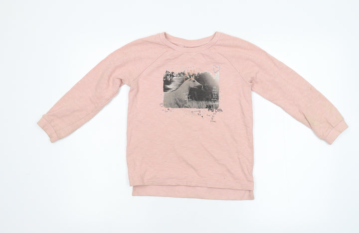 NEXT Girls Pink   Pullover Sweatshirt Size 8 Years