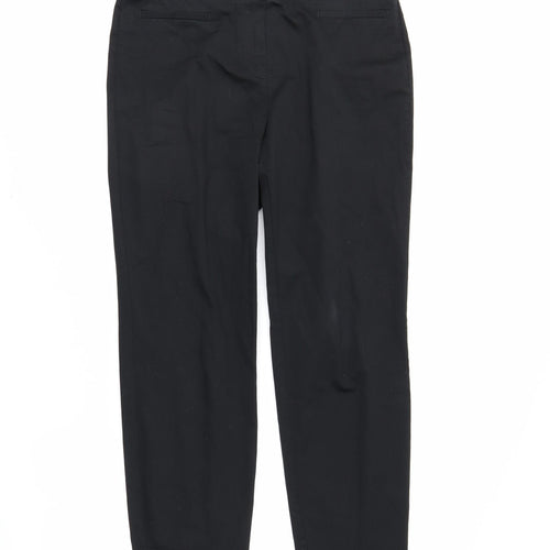 Preworn Womens Black   Trousers  Size 12 L26 in