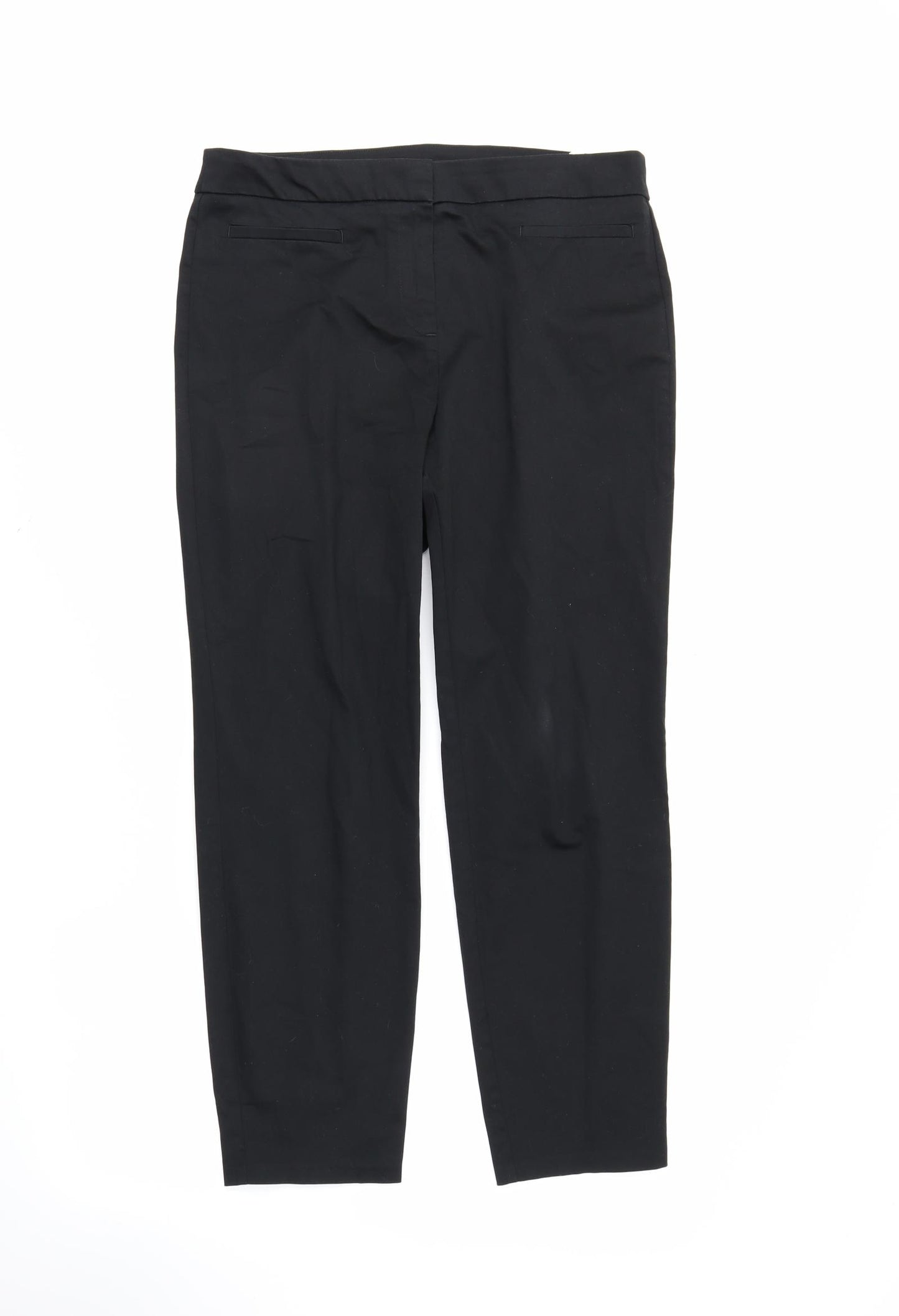Preworn Womens Black   Trousers  Size 12 L26 in