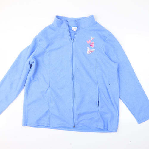 Preworn Womens Blue   Full Zip Jumper Size XL