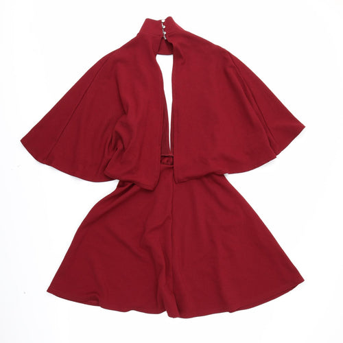 ASOS Womens Red   Skater Dress  Size 10