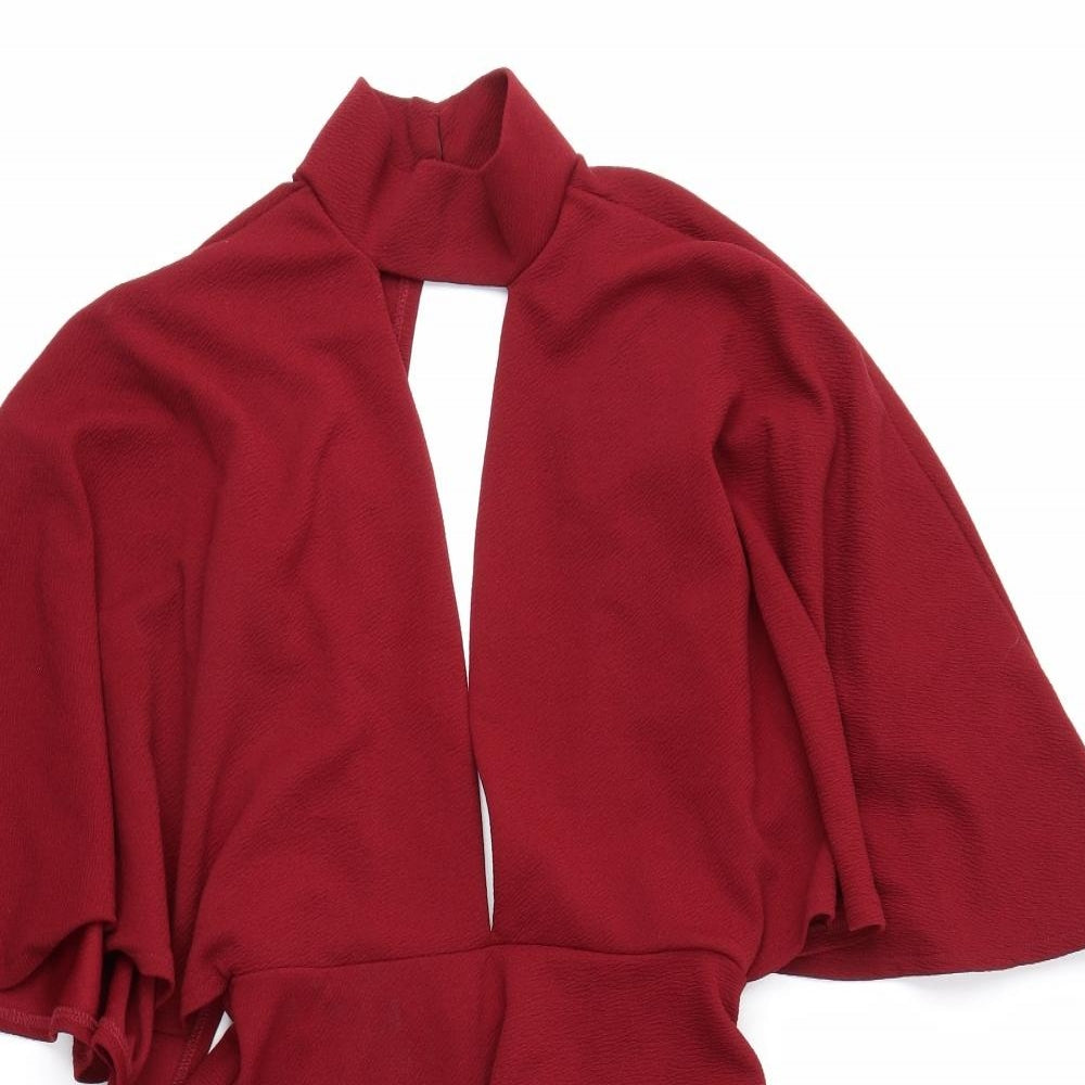 ASOS Womens Red   Skater Dress  Size 10