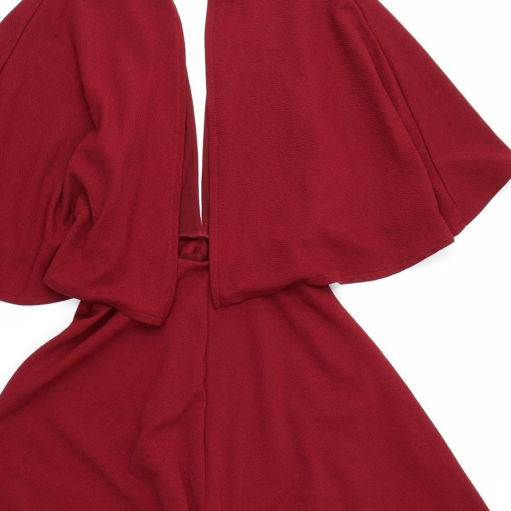 ASOS Womens Red   Skater Dress  Size 10