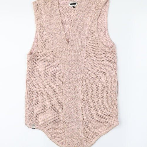 VILA Womens Pink   Wrap Jumper Size M