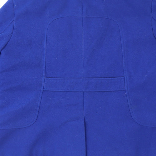 M&Co Womens Blue   Overcoat Coat Size 14
