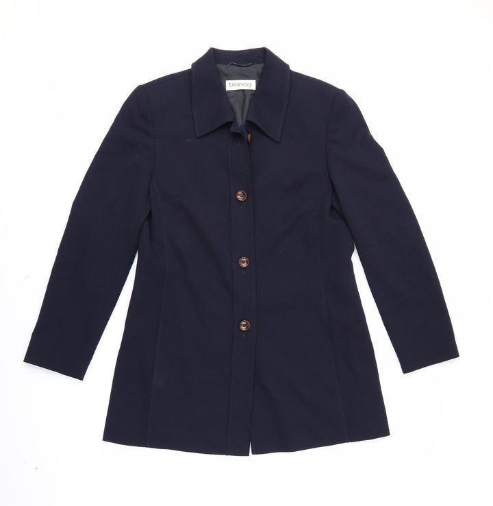 Bianca Womens Blue Jacket Blazer Size 8