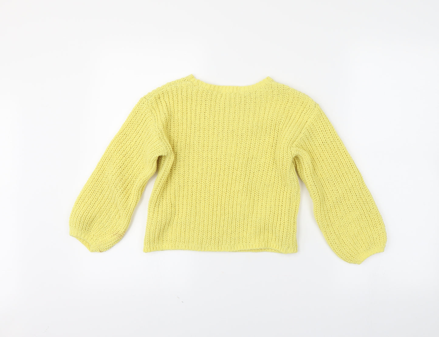 H&M Girls Yellow   Pullover Jumper Size 7-8 Years