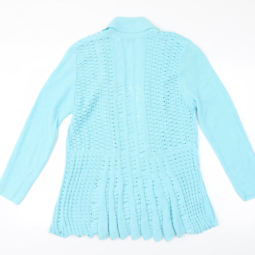 Pure & Natural Womens Blue   Shrug Jumper Size M