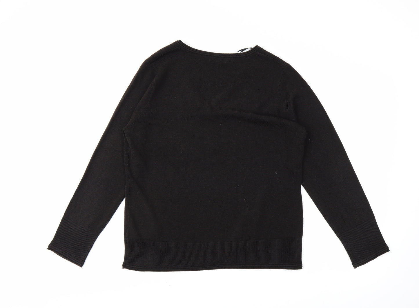 m&s Womens Black   Pullover Jumper Size 18