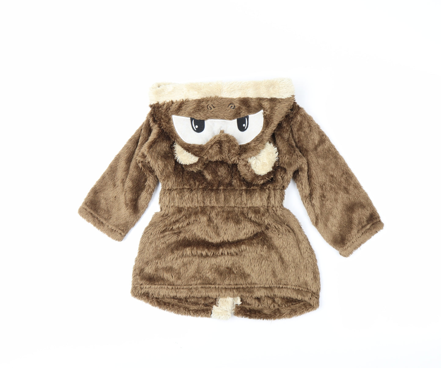 Preworn Girls Brown Solid  Capri Robe Size 2-3 Years  - BEAR