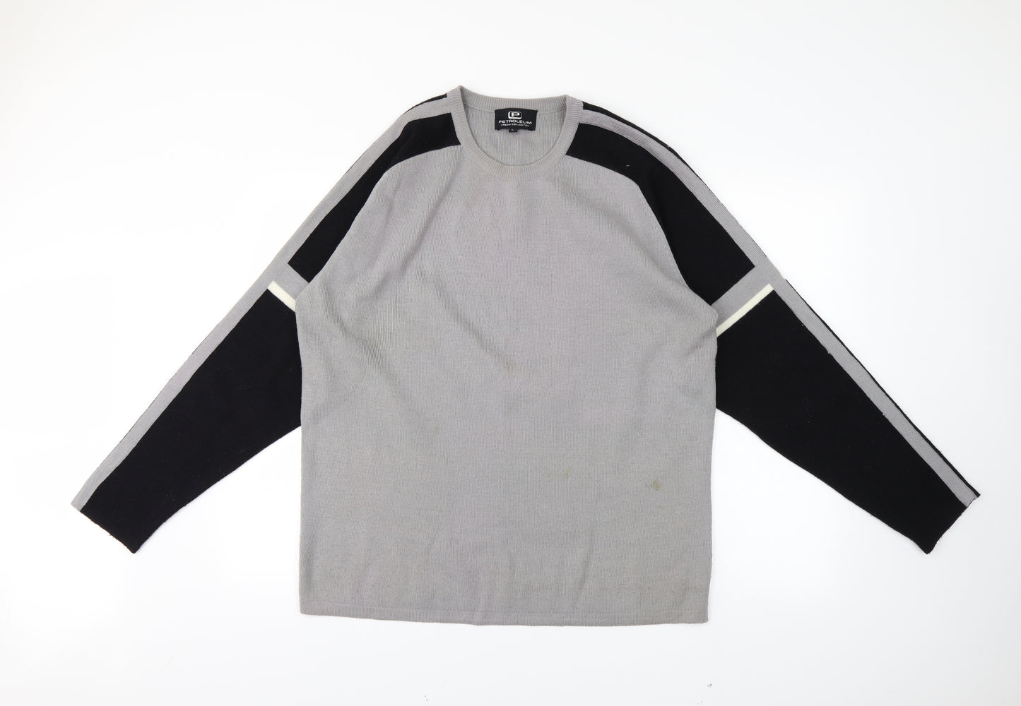 petroleum Mens Grey   Pullover Jumper Size L