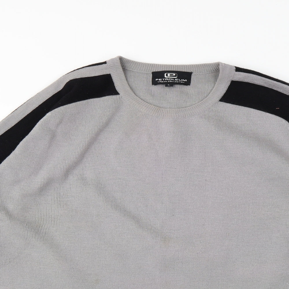 petroleum Mens Grey   Pullover Jumper Size L
