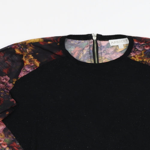 Apricot Womens Multicoloured Floral  Pullover Jumper Size 10  - Sheer