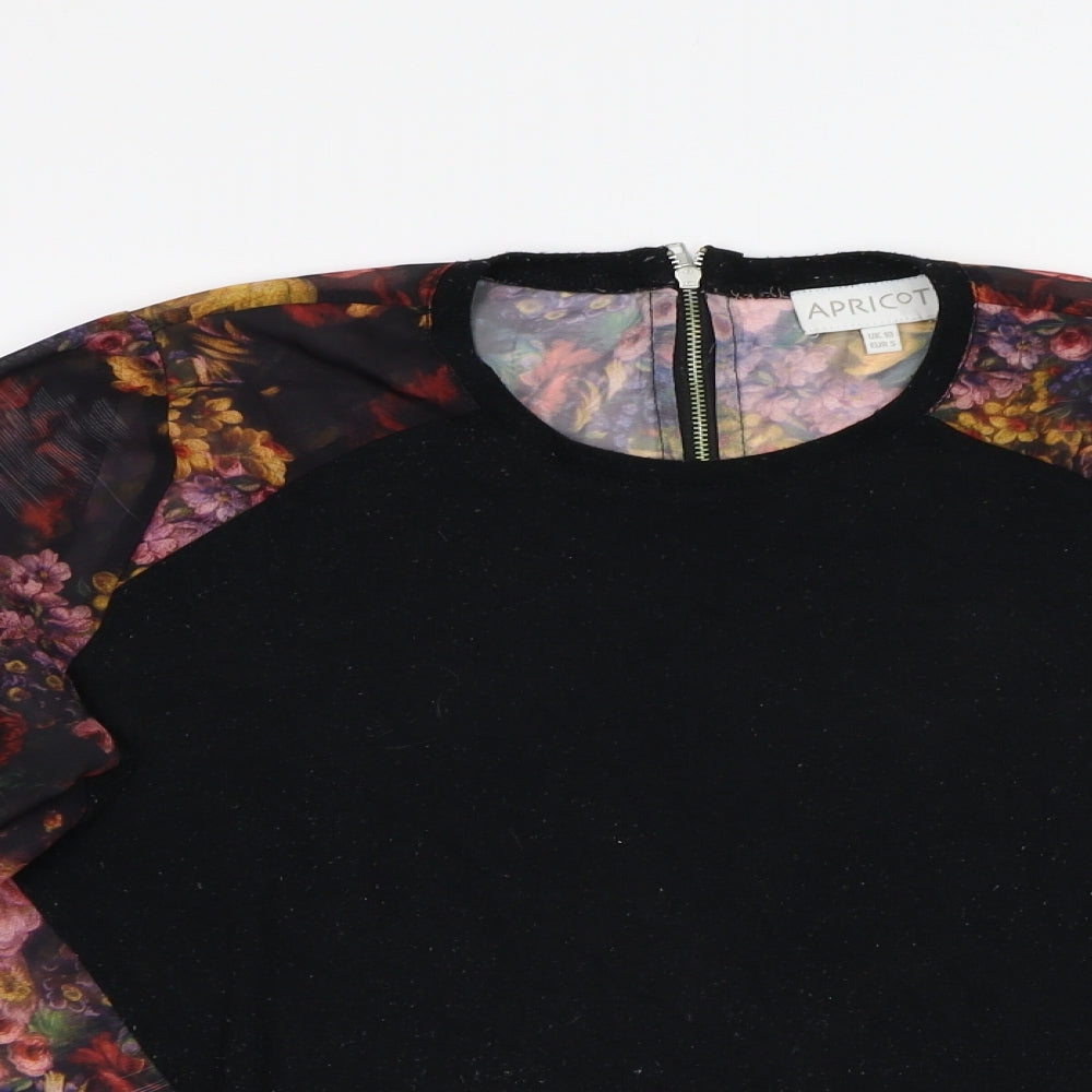 Apricot Womens Multicoloured Floral  Pullover Jumper Size 10  - Sheer