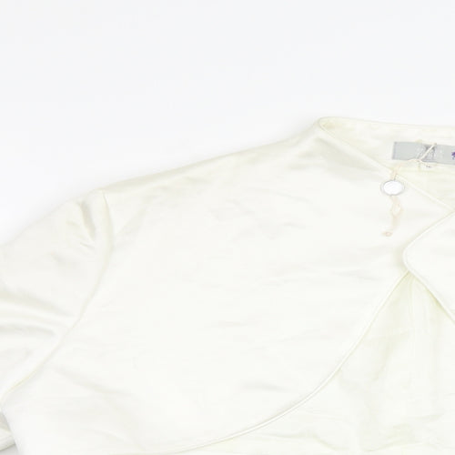 Pearce Fionda Womens White   Overcoat Jacket