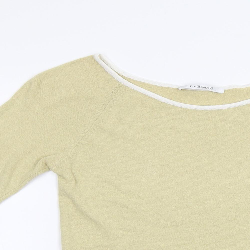 LK Bennett Womens Beige   Basic Blouse Size L