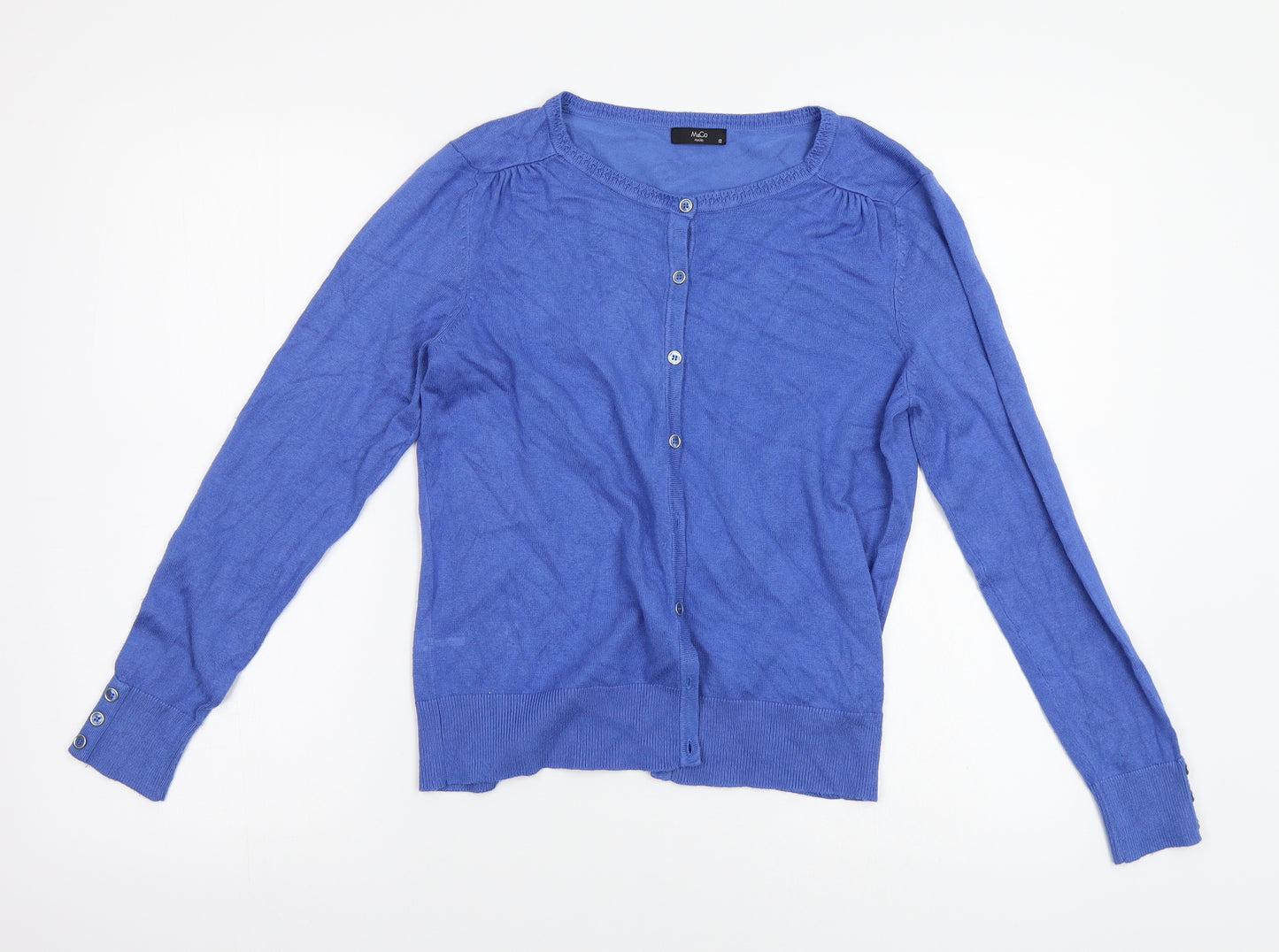 M&Co Womens Blue   Cardigan Jumper Size 12