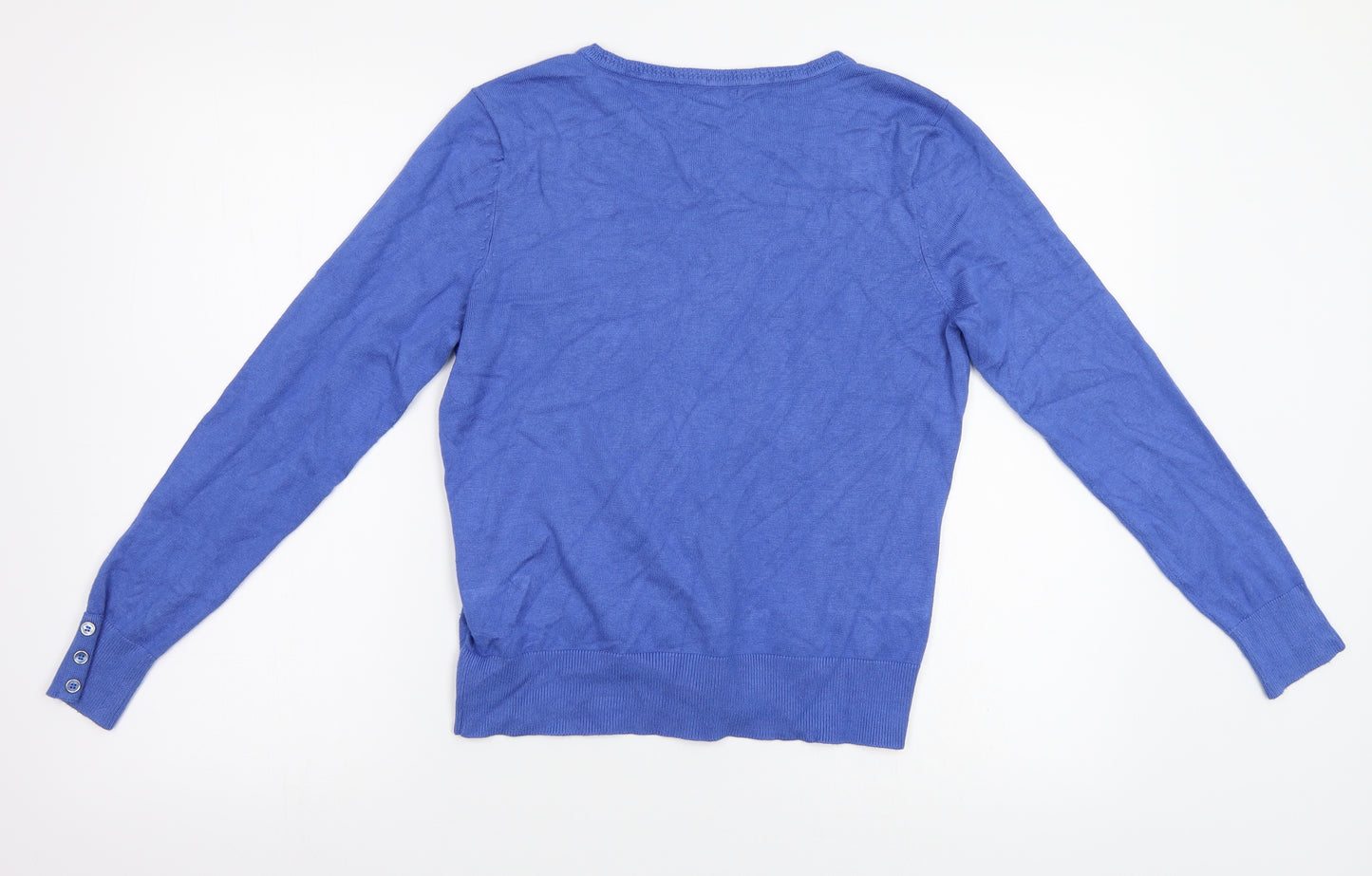 M&Co Womens Blue   Cardigan Jumper Size 12