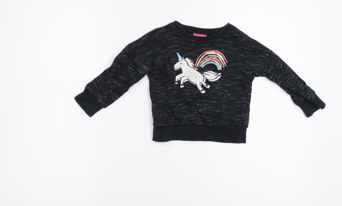 NEXT Baby Black   Pullover Jumper Size 12-18 Months  - unicorn