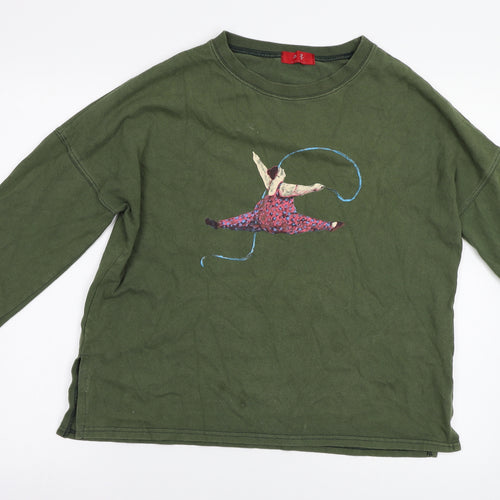 Preworn Womens Green   Pullover Sweatshirt Size 8