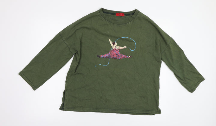 Preworn Womens Green   Pullover Sweatshirt Size 8