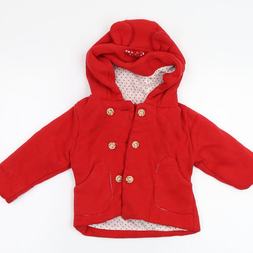 Bibicola Baby Red   Basic Coat Jacket Size 18 Months  - Minnie Mouse