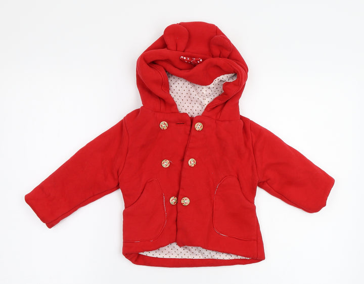 Bibicola Baby Red   Basic Coat Jacket Size 18 Months  - Minnie Mouse