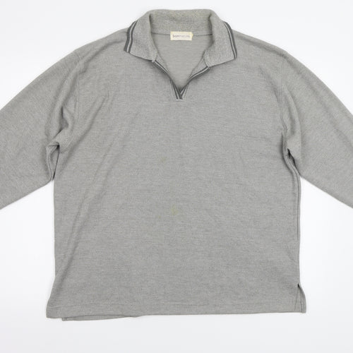 Bonmarché Mens Green Herringbone  Pullover Jumper Size L