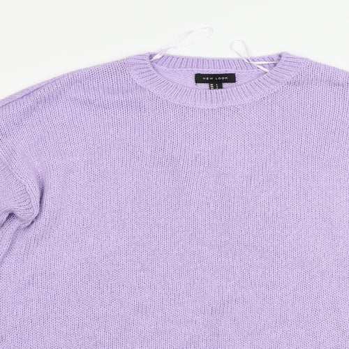 New Look Womens Purple   Henley Jumper Size L