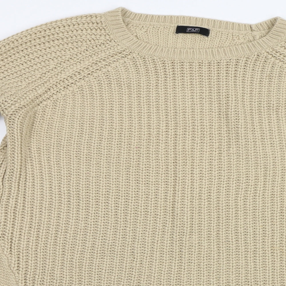 F&F Womens Beige   Pullover Jumper Size 12