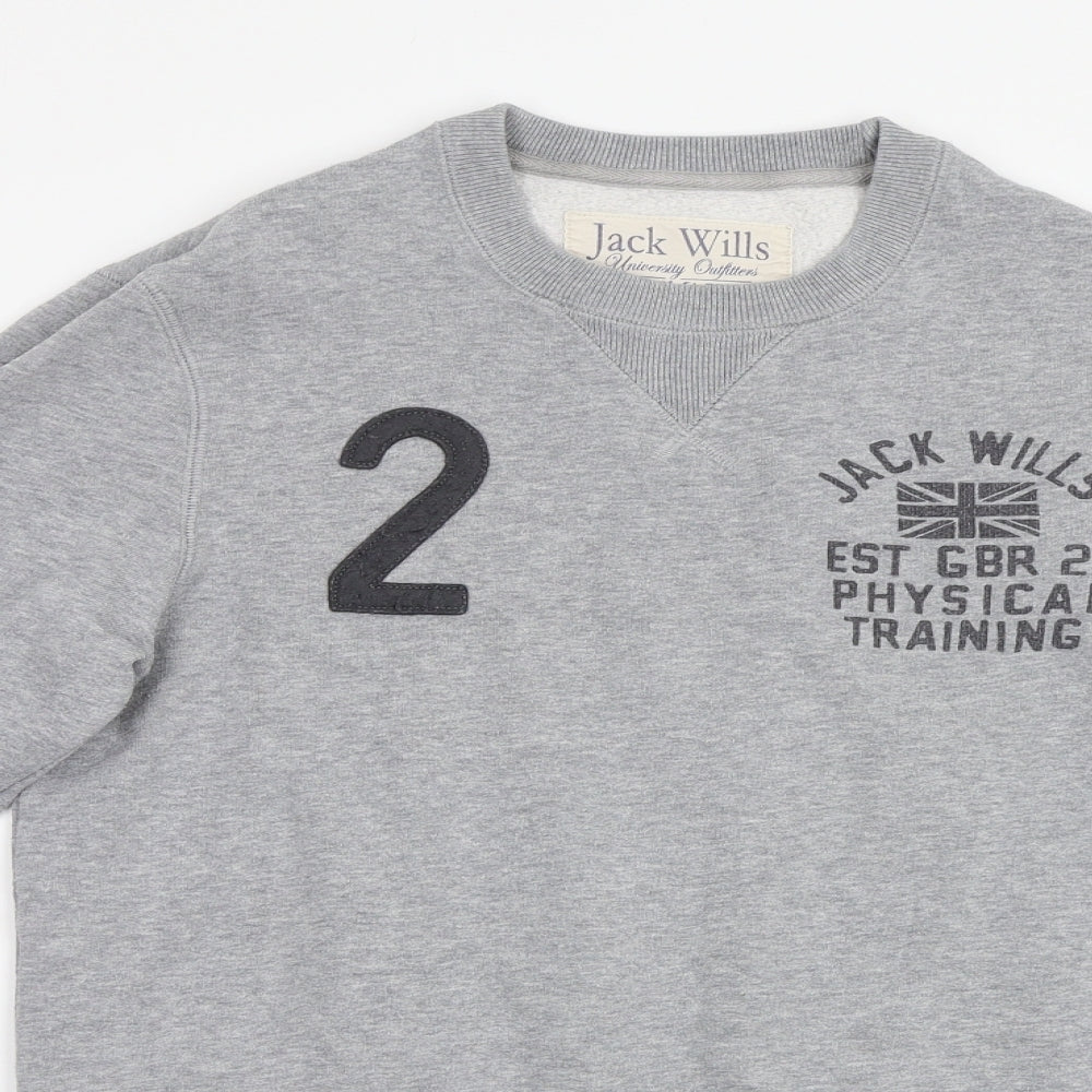 Jack Wills Mens Grey   Pullover Sweatshirt Size XS