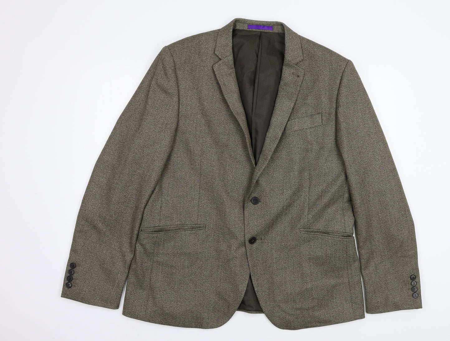New Look Mens Beige Herringbone  Gilet Blazer Size 44