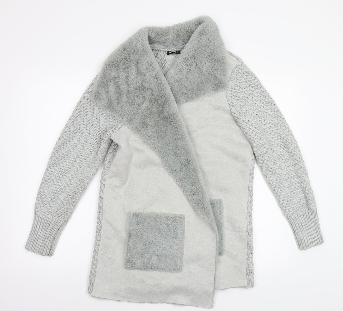 Roman Womens Grey   Cardigan Jumper Size 10