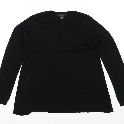Atmosphere Womens Black  Rayon Pullover Jumper Size 12