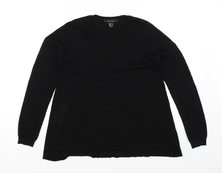 Atmosphere Womens Black Rayon Pullover Jumper Size 12