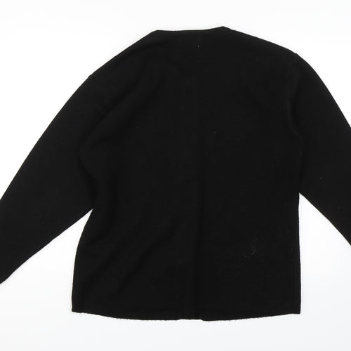 Paramour Womens Black Floral  Cardigan Jumper Size M