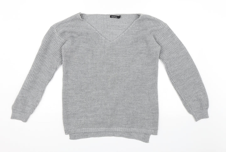 Boohoo Womens Grey Pullover Jumper Size S
