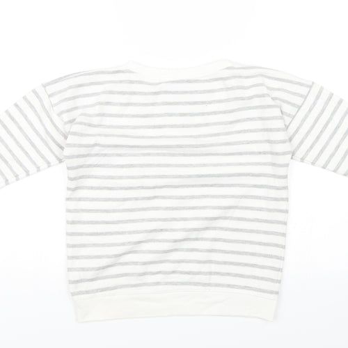Atmopshere Womens White Striped  Pullover Jumper Size 8