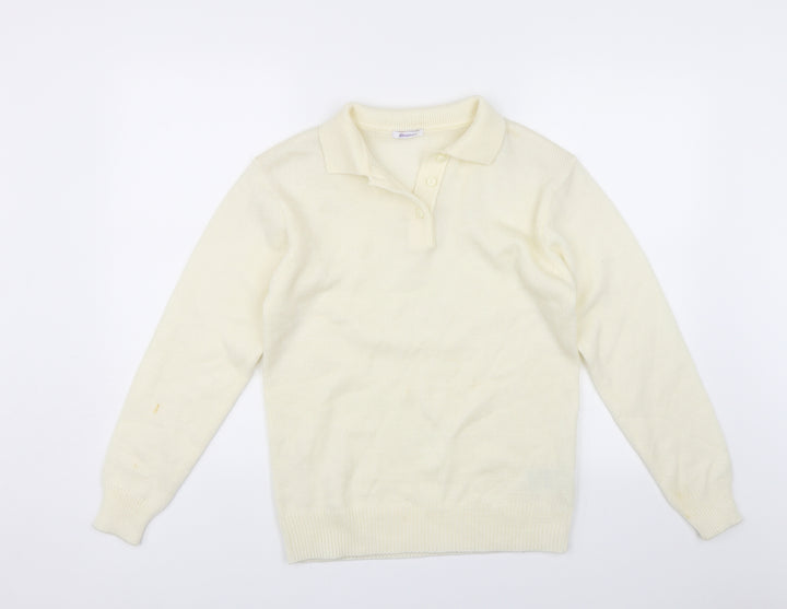 Damart Womens White Pullover Jumper Size 10