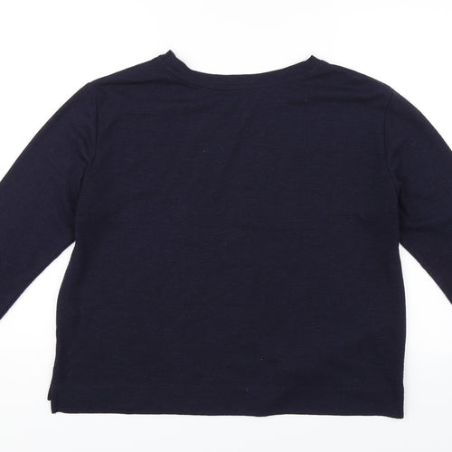 M&S Womens Blue Floral  Pullover Jumper Size 16