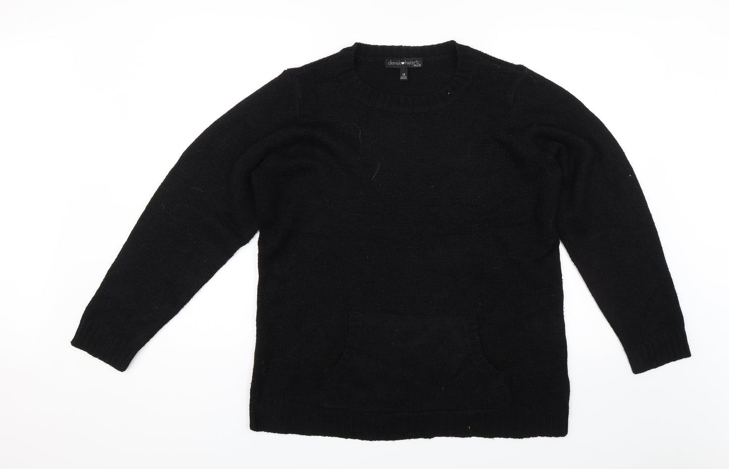 Derek Heart Womens Black   Pullover Jumper Size XL