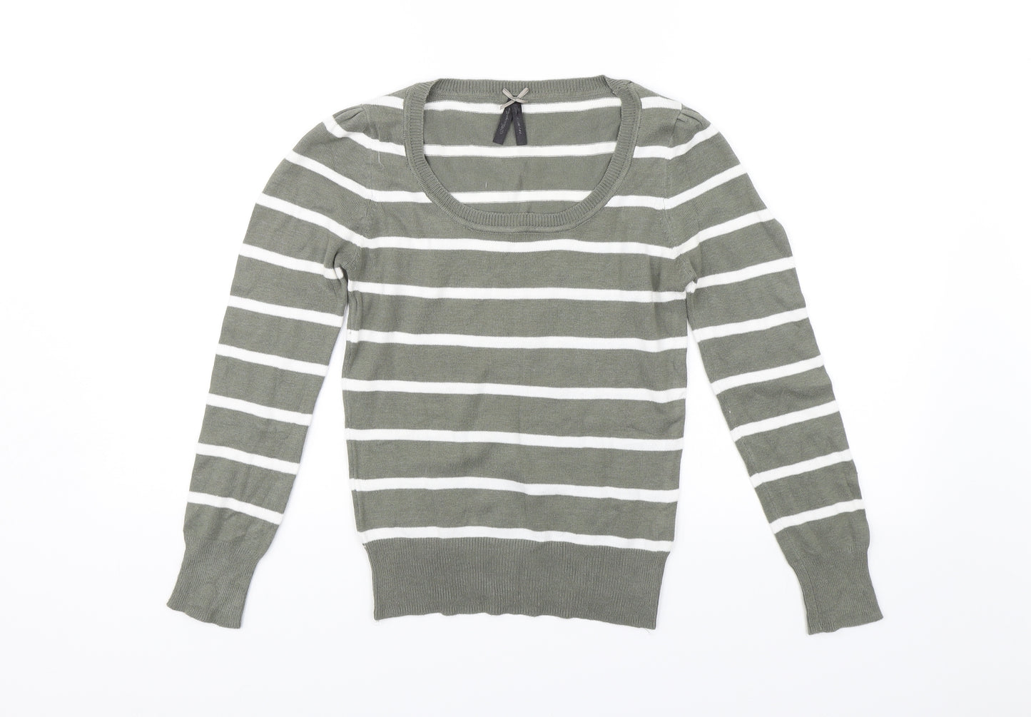 Atmosphere Womens Green Striped  Pullover Jumper Size 8