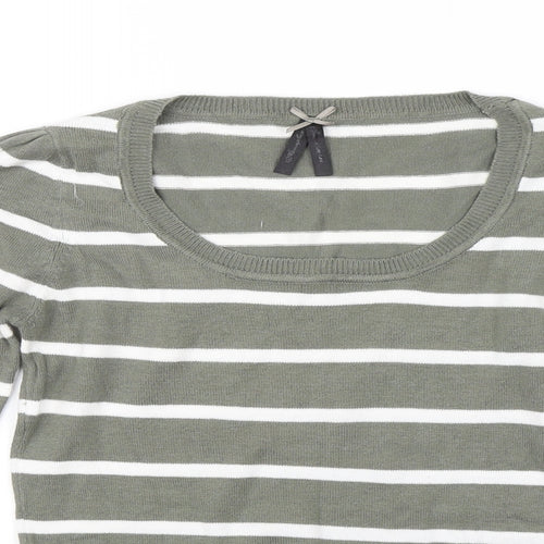 Atmosphere Womens Green Striped  Pullover Jumper Size 8