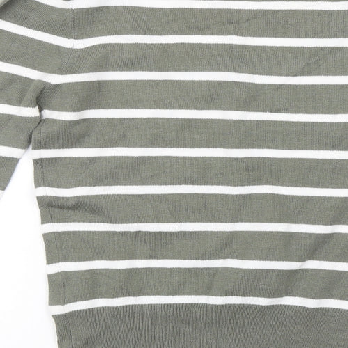 Atmosphere Womens Green Striped  Pullover Jumper Size 8