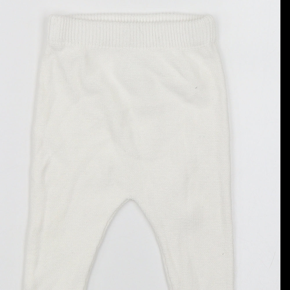 Matalan Baby White   Pedal Pusher Leggings Size 6-9 Months