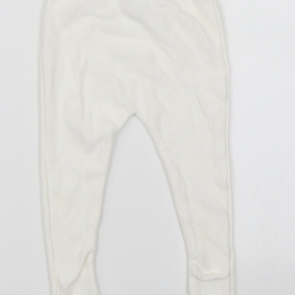 Matalan Baby White   Pedal Pusher Leggings Size 6-9 Months